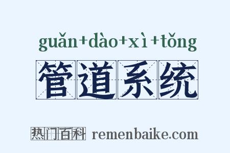 管道系统是什么意思的图片